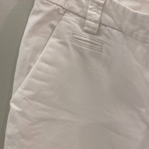 Gap Fabric Khakis By Gap White Cropped Cotton Pants, Size 6 - Picture 8 of 8